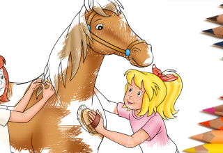 Kostenlos neue Bibi und Tina Motive ausdrucken und ausmalen